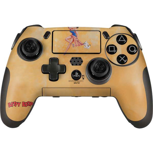Betty Boop With Puppy Orange Background PlayStation Scuf Vantage 2 Controller Skin